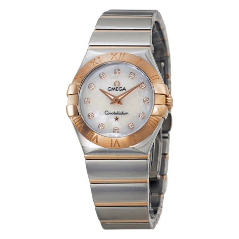 omega gold constellation diamonds|omega constellation ladies watch price.